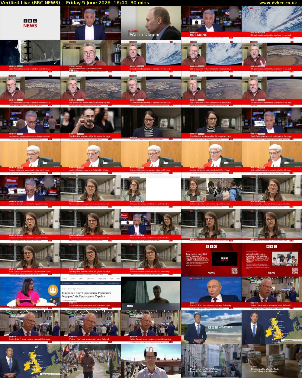 Verified Live (BBC NEWS) Friday 5 June 2026 16:00 - 16:30