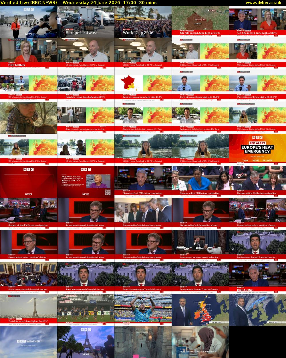 Verified Live (BBC NEWS) Wednesday 24 June 2026 17:00 - 17:30