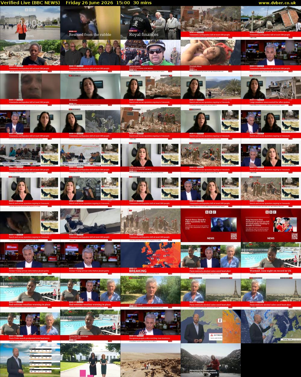 Verified Live (BBC NEWS) Friday 26 June 2026 15:00 - 15:30