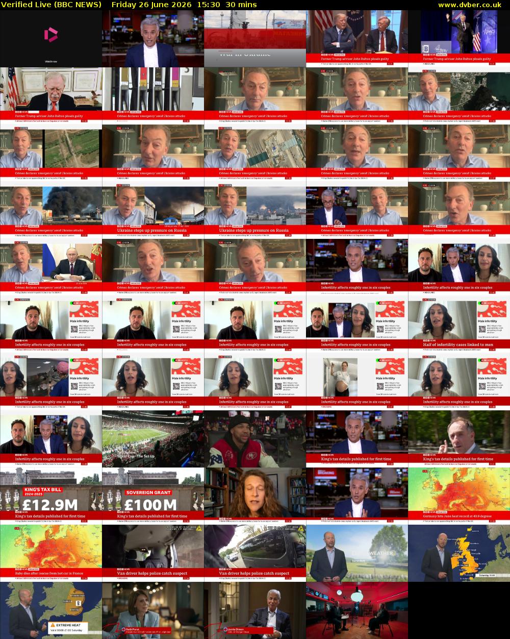 Verified Live (BBC NEWS) Friday 26 June 2026 15:30 - 16:00