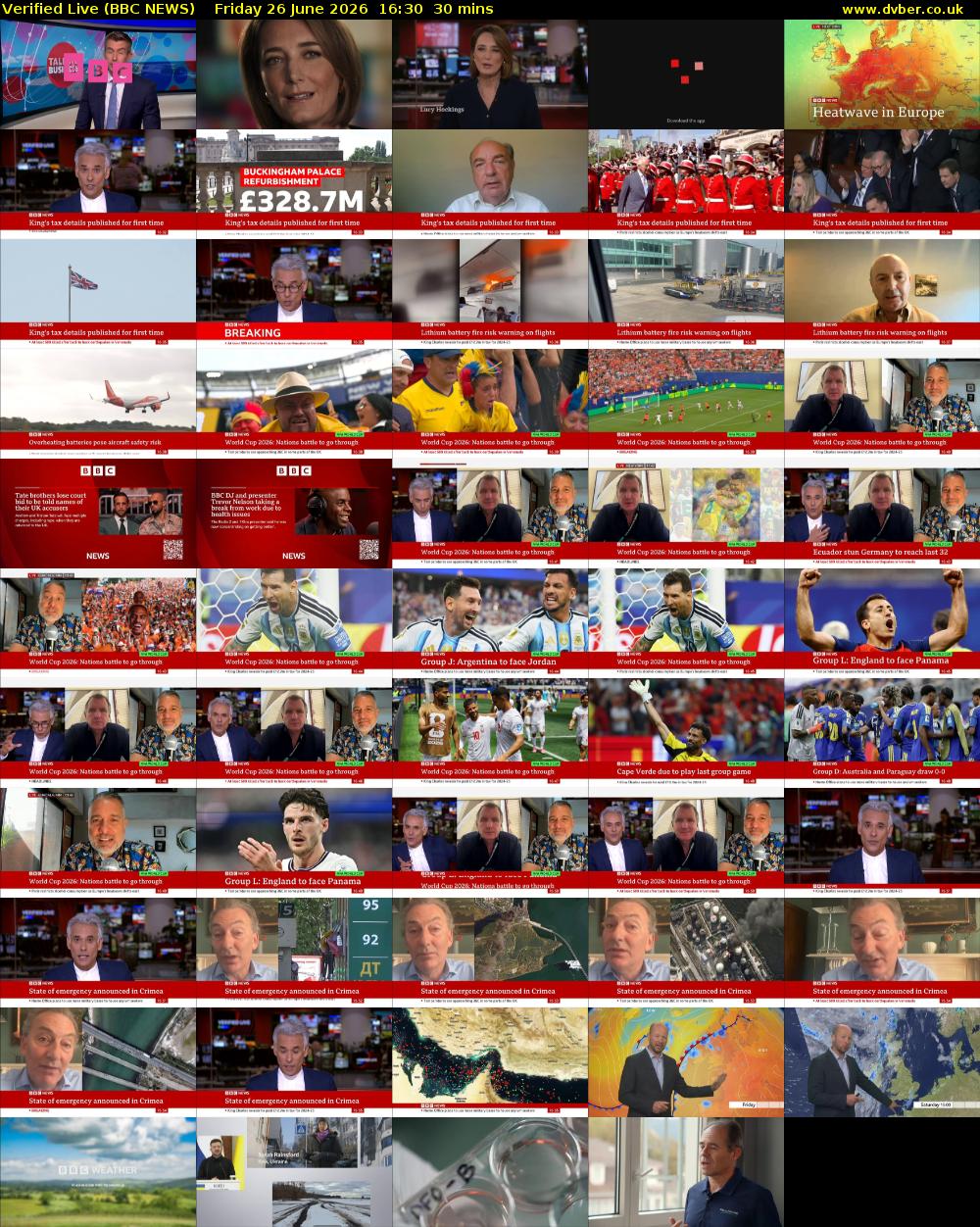 Verified Live (BBC NEWS) Friday 26 June 2026 16:30 - 17:00