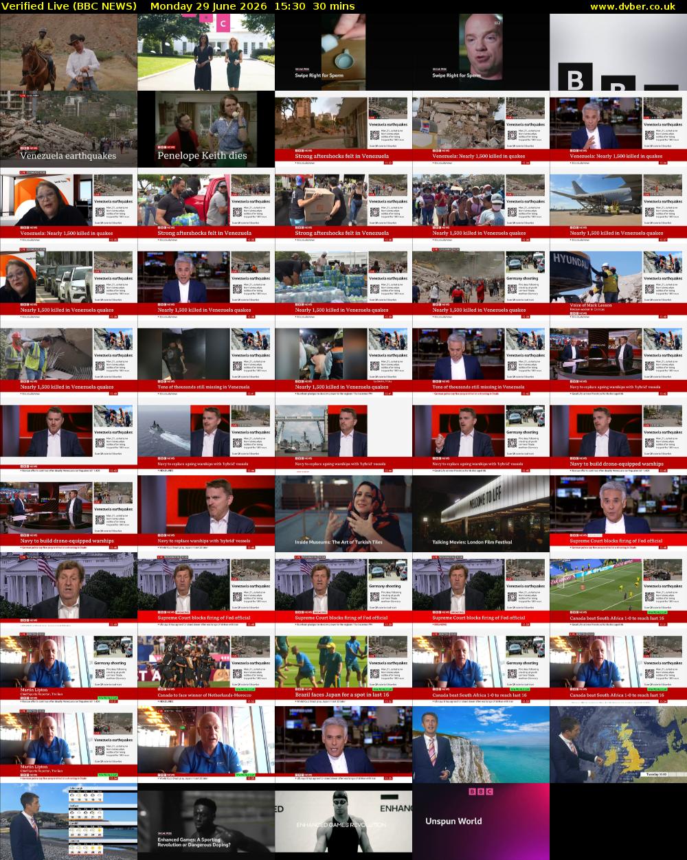 Verified Live (BBC NEWS) Monday 29 June 2026 15:30 - 16:00
