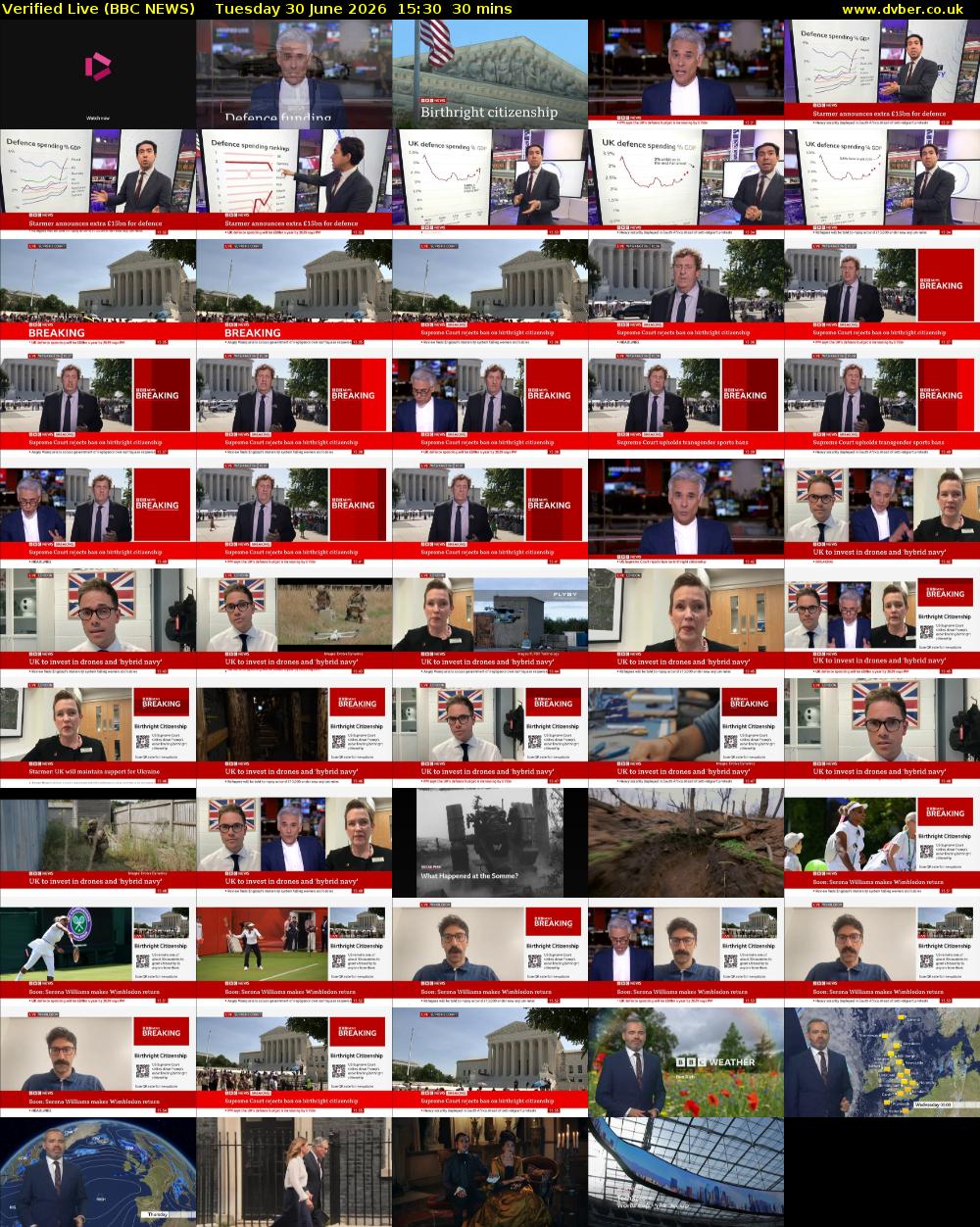 Verified Live (BBC NEWS) Tuesday 30 June 2026 15:30 - 16:00
