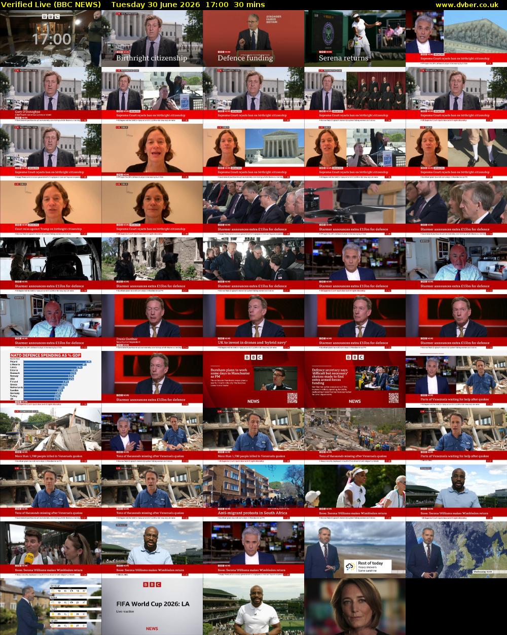 Verified Live (BBC NEWS) Tuesday 30 June 2026 17:00 - 17:30