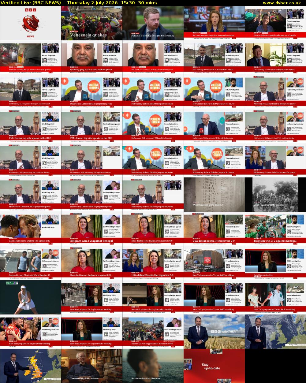 Verified Live (BBC NEWS) Thursday 2 July 2026 15:30 - 16:00