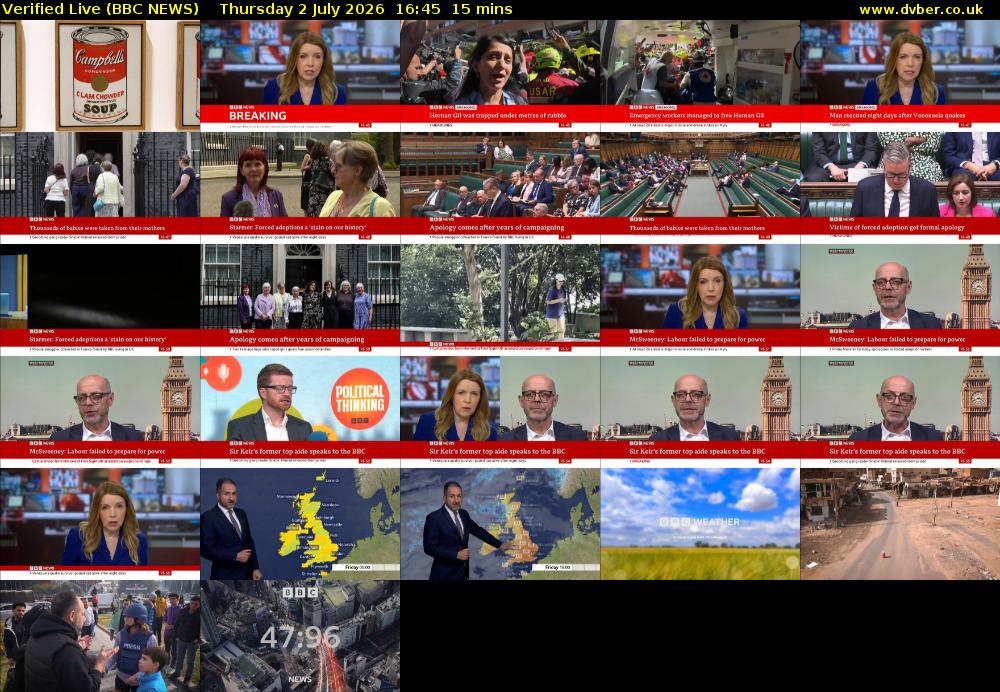 Verified Live (BBC NEWS) Thursday 2 July 2026 16:45 - 17:00