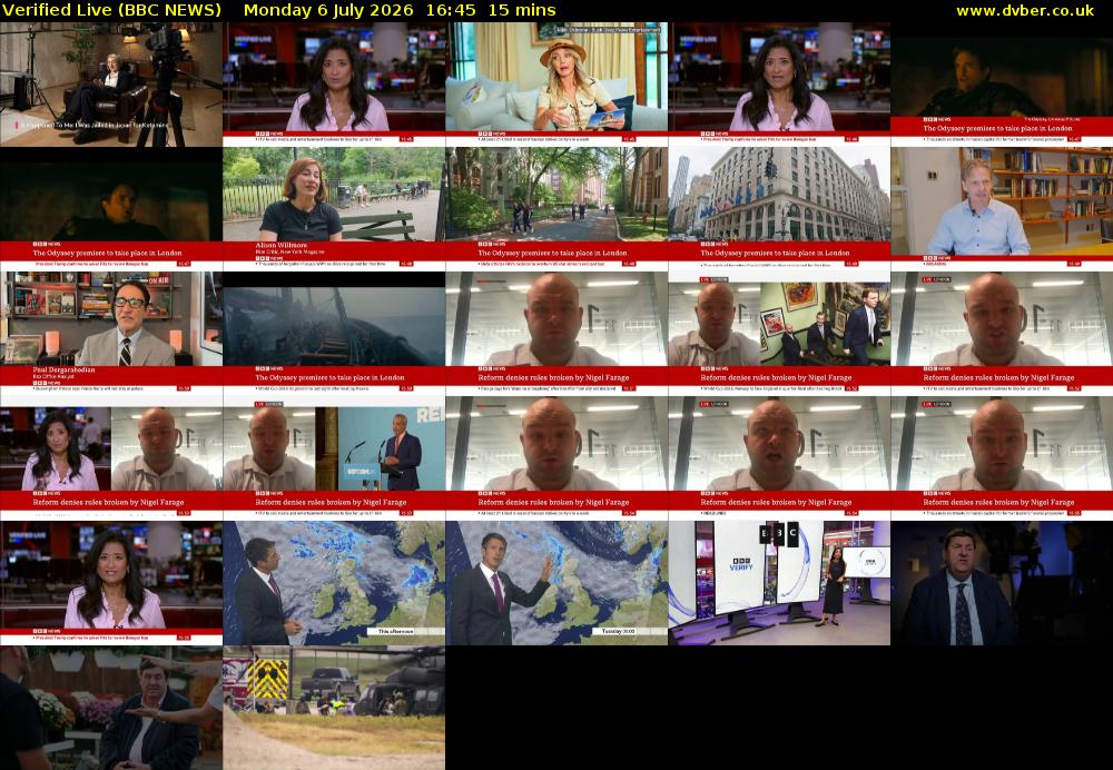 Verified Live (BBC NEWS) Monday 6 July 2026 16:45 - 17:00