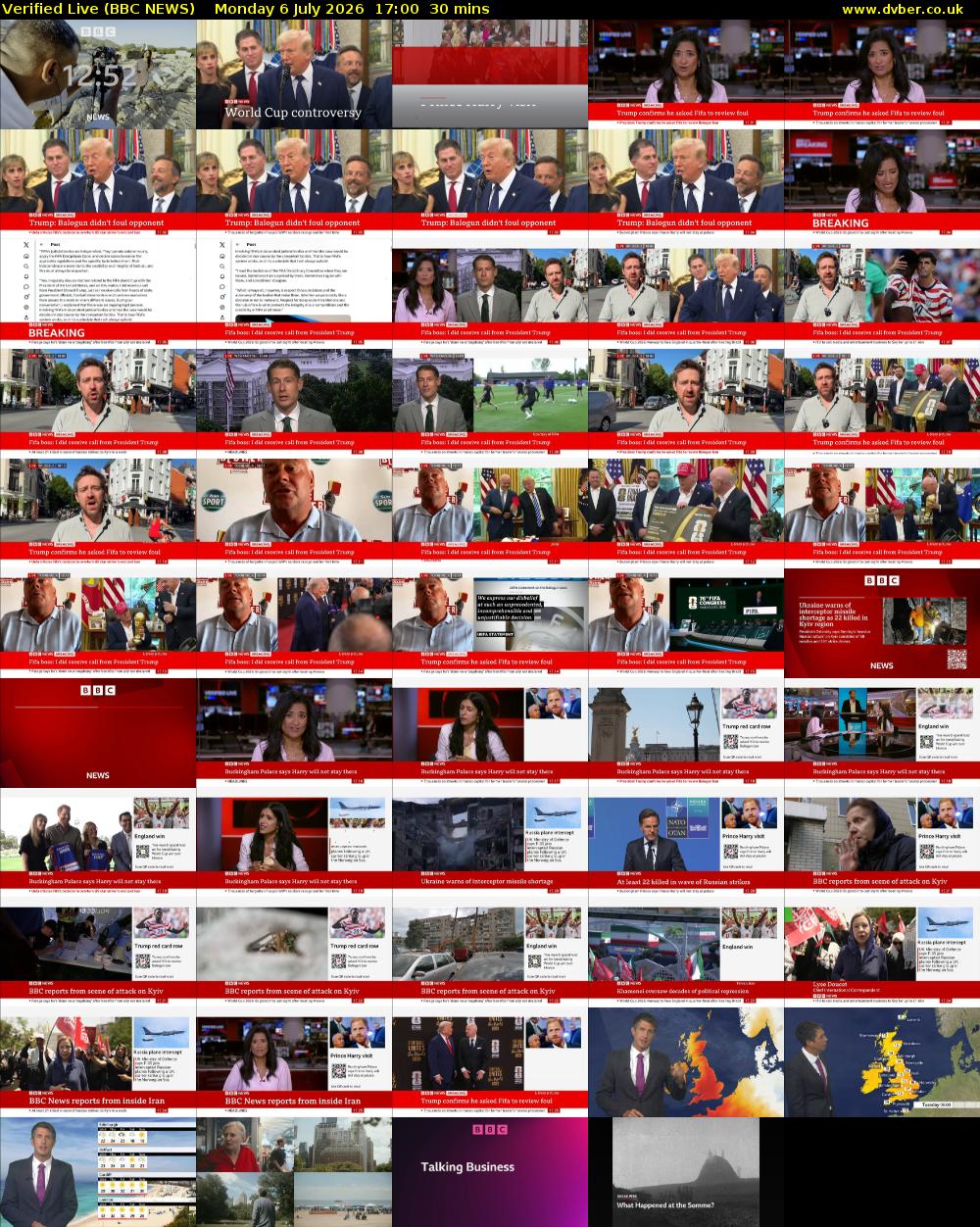 Verified Live (BBC NEWS) Monday 6 July 2026 17:00 - 17:30