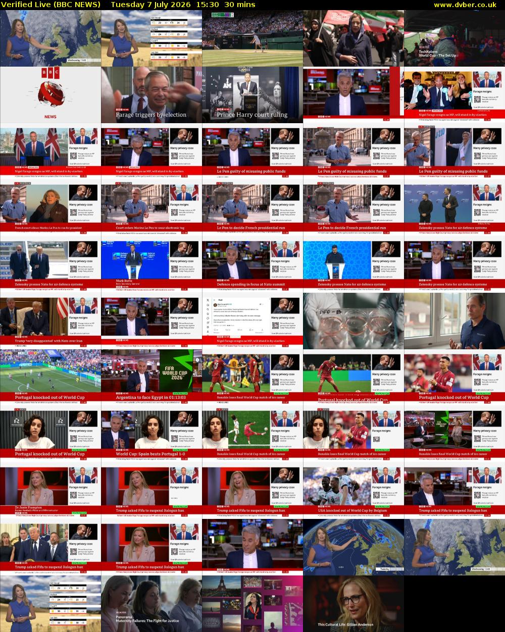 Verified Live (BBC NEWS) Tuesday 7 July 2026 15:30 - 16:00
