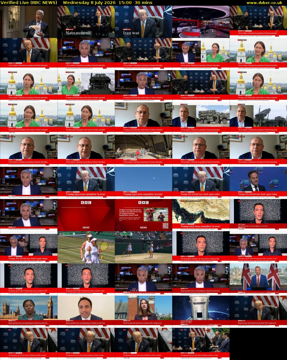 Verified Live (BBC NEWS) Wednesday 8 July 2026 15:00 - 15:30