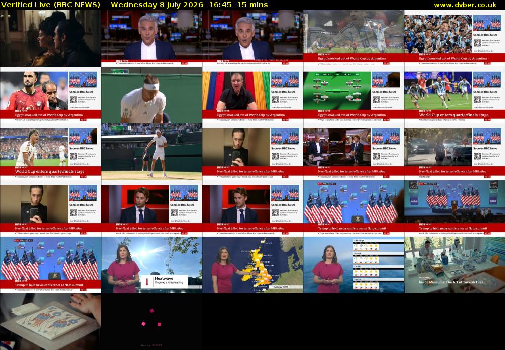 Verified Live (BBC NEWS) Wednesday 8 July 2026 16:45 - 17:00