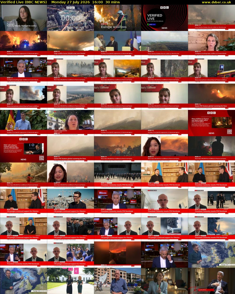 Verified Live (BBC NEWS) Monday 27 July 2026 16:00 - 16:30