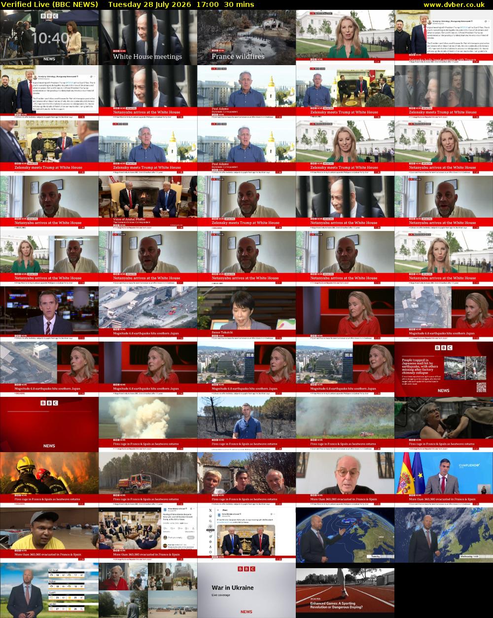 Verified Live (BBC NEWS) Tuesday 28 July 2026 17:00 - 17:30