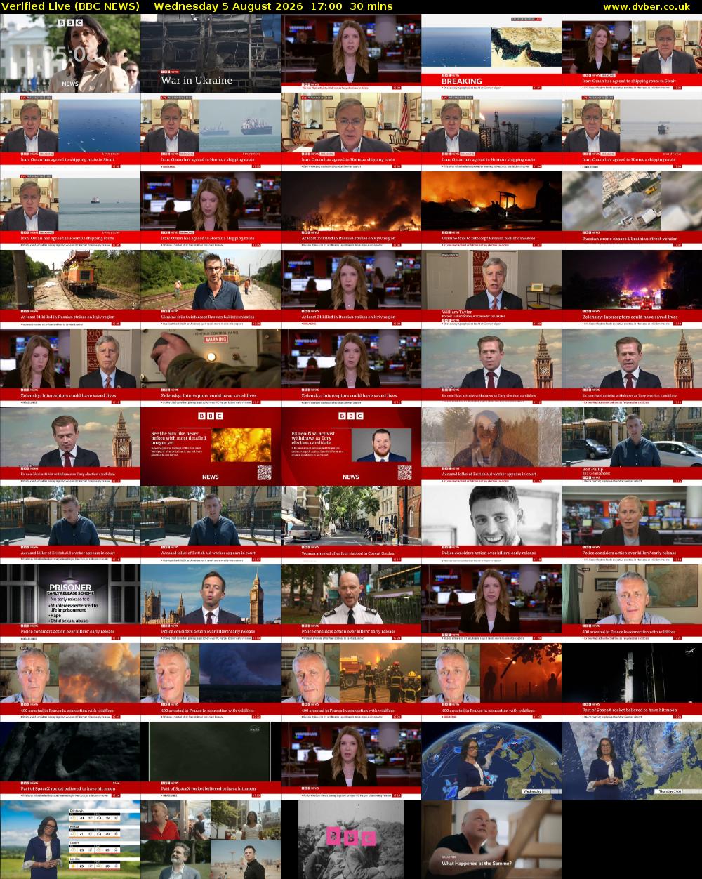 Verified Live (BBC NEWS) Wednesday 5 August 2026 17:00 - 17:30
