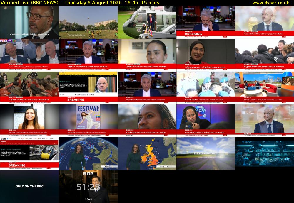 Verified Live (BBC NEWS) Thursday 6 August 2026 16:45 - 17:00