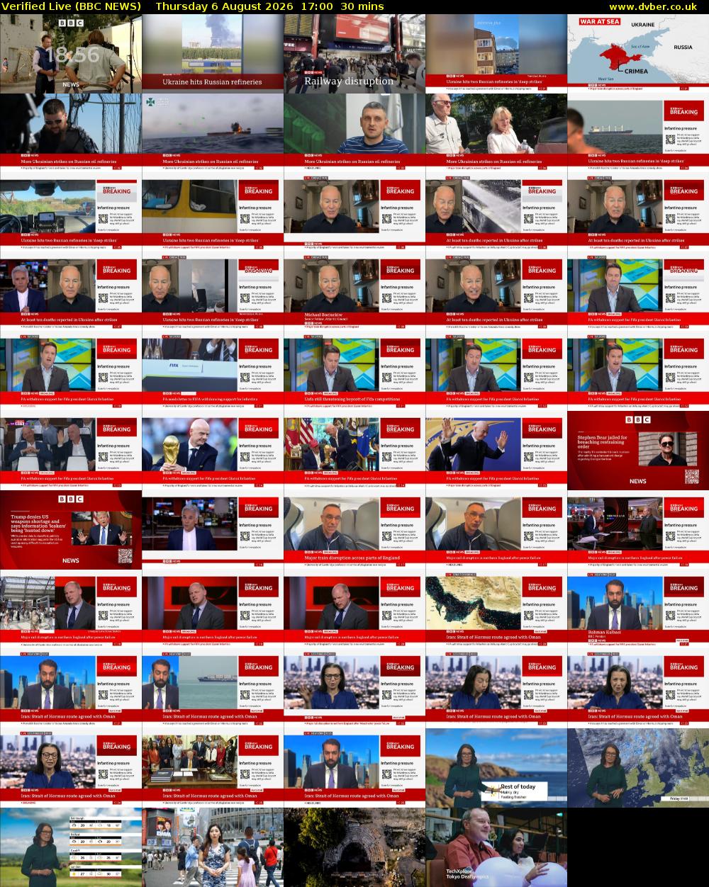 Verified Live (BBC NEWS) Thursday 6 August 2026 17:00 - 17:30