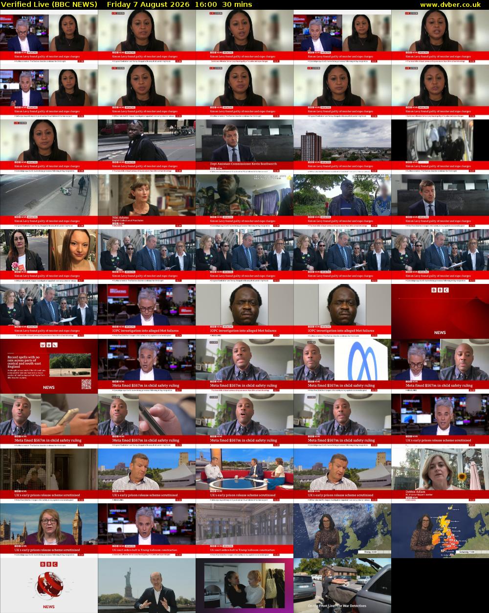 Verified Live (BBC NEWS) Friday 7 August 2026 16:00 - 16:30