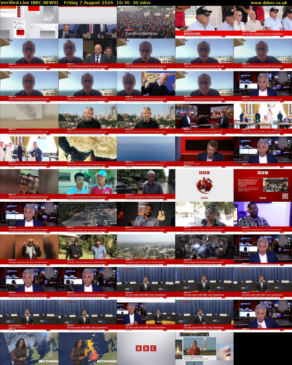 Verified Live (BBC NEWS) Friday 7 August 2026 16:30 - 17:00