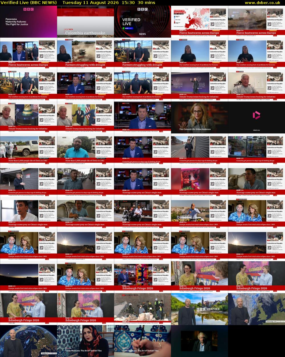 Verified Live (BBC NEWS) Tuesday 11 August 2026 15:30 - 16:00