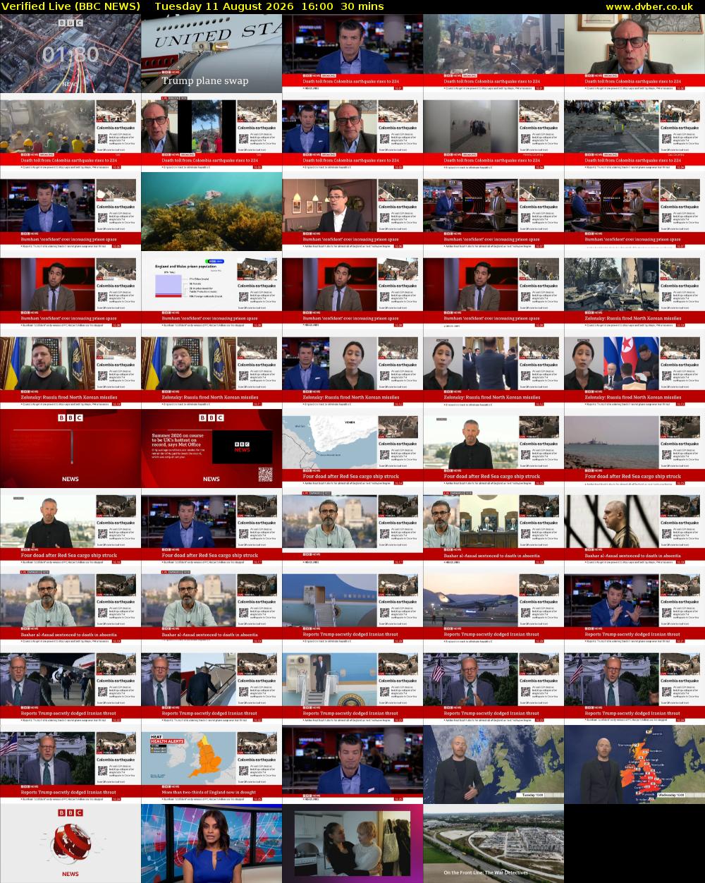 Verified Live (BBC NEWS) Tuesday 11 August 2026 16:00 - 16:30