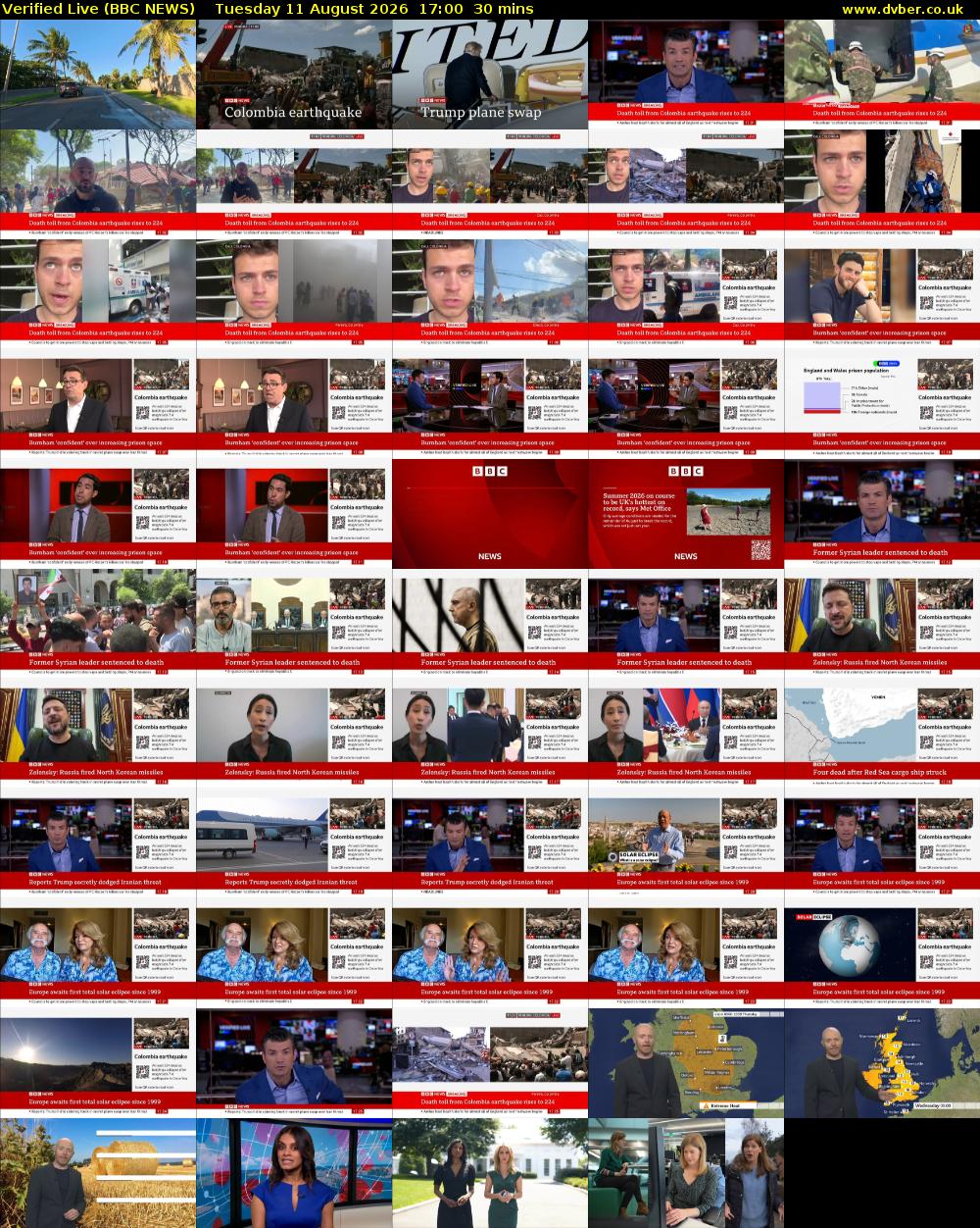 Verified Live (BBC NEWS) Tuesday 11 August 2026 17:00 - 17:30