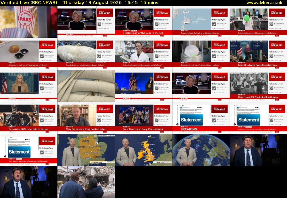 Verified Live (BBC NEWS) Thursday 13 August 2026 16:45 - 17:00