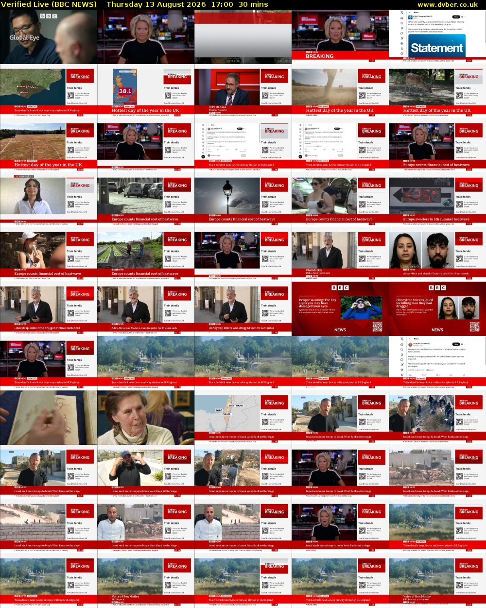 Verified Live (BBC NEWS) Thursday 13 August 2026 17:00 - 17:30