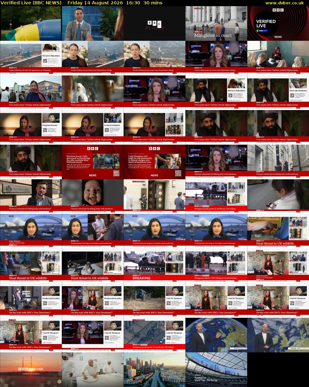 Verified Live (BBC NEWS) Friday 14 August 2026 16:30 - 17:00