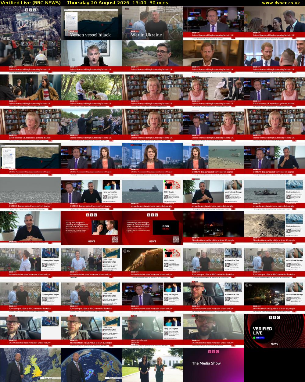Verified Live (BBC NEWS) Thursday 20 August 2026 15:00 - 15:30