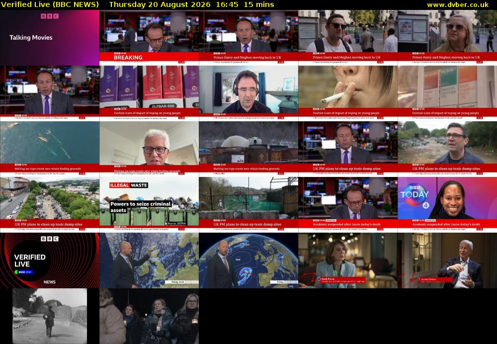 Verified Live (BBC NEWS) Thursday 20 August 2026 16:45 - 17:00