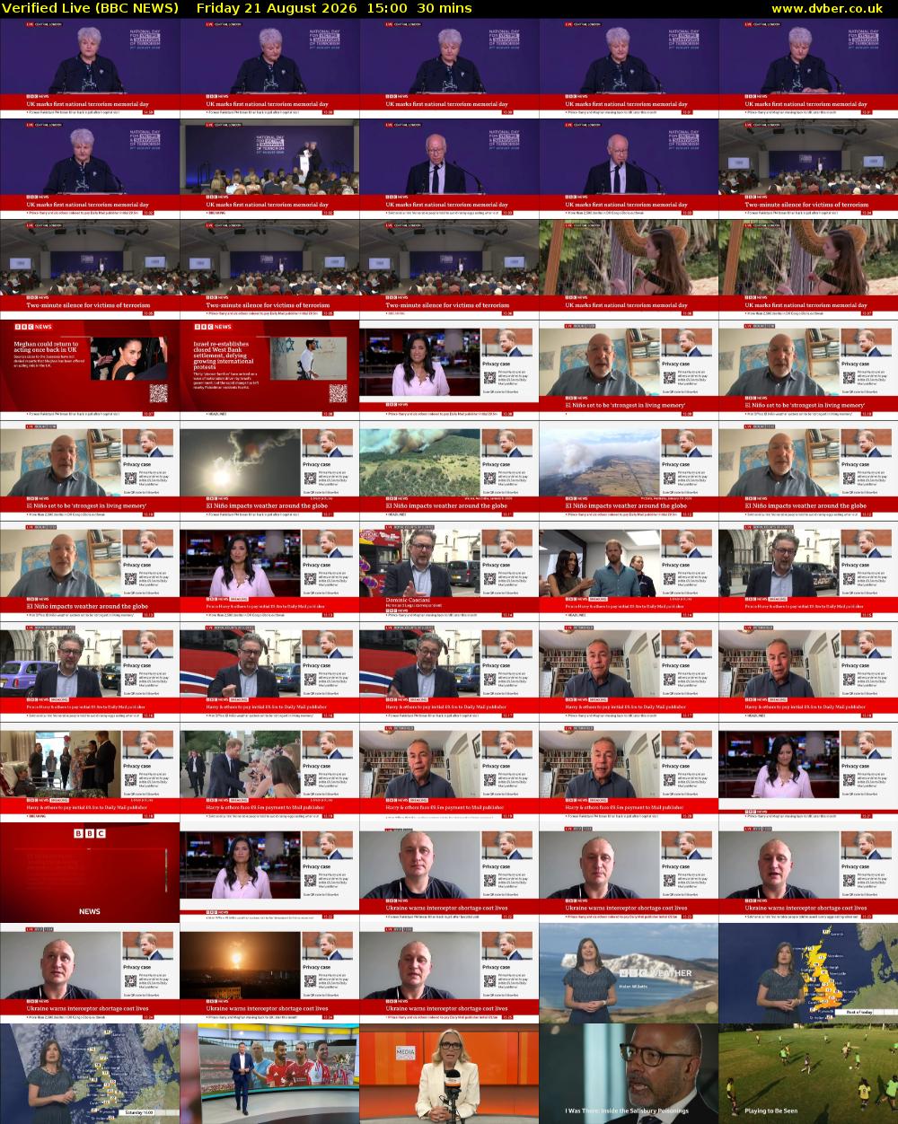 Verified Live (BBC NEWS) Friday 21 August 2026 15:00 - 15:30