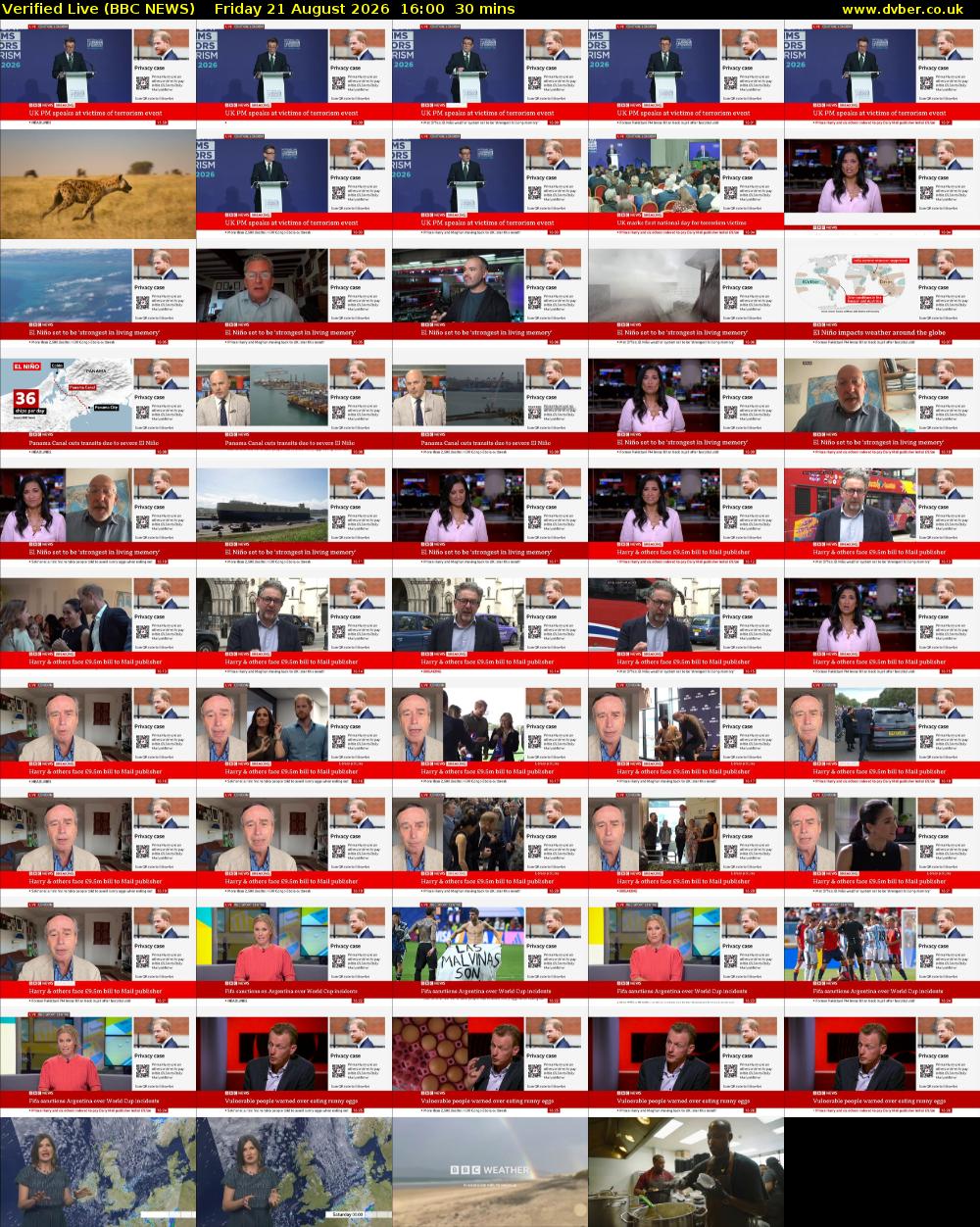 Verified Live (BBC NEWS) Friday 21 August 2026 16:00 - 16:30