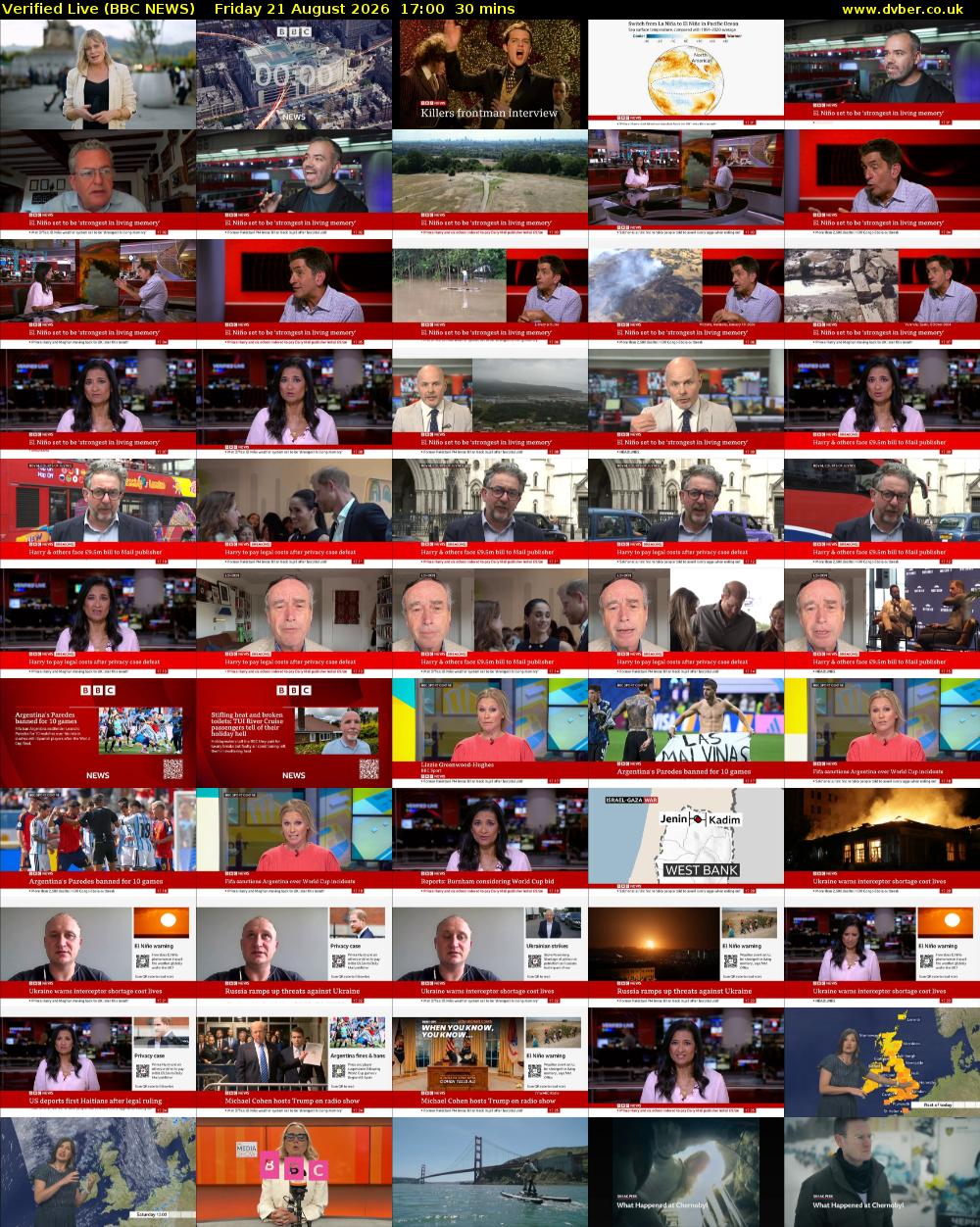 Verified Live (BBC NEWS) Friday 21 August 2026 17:00 - 17:30