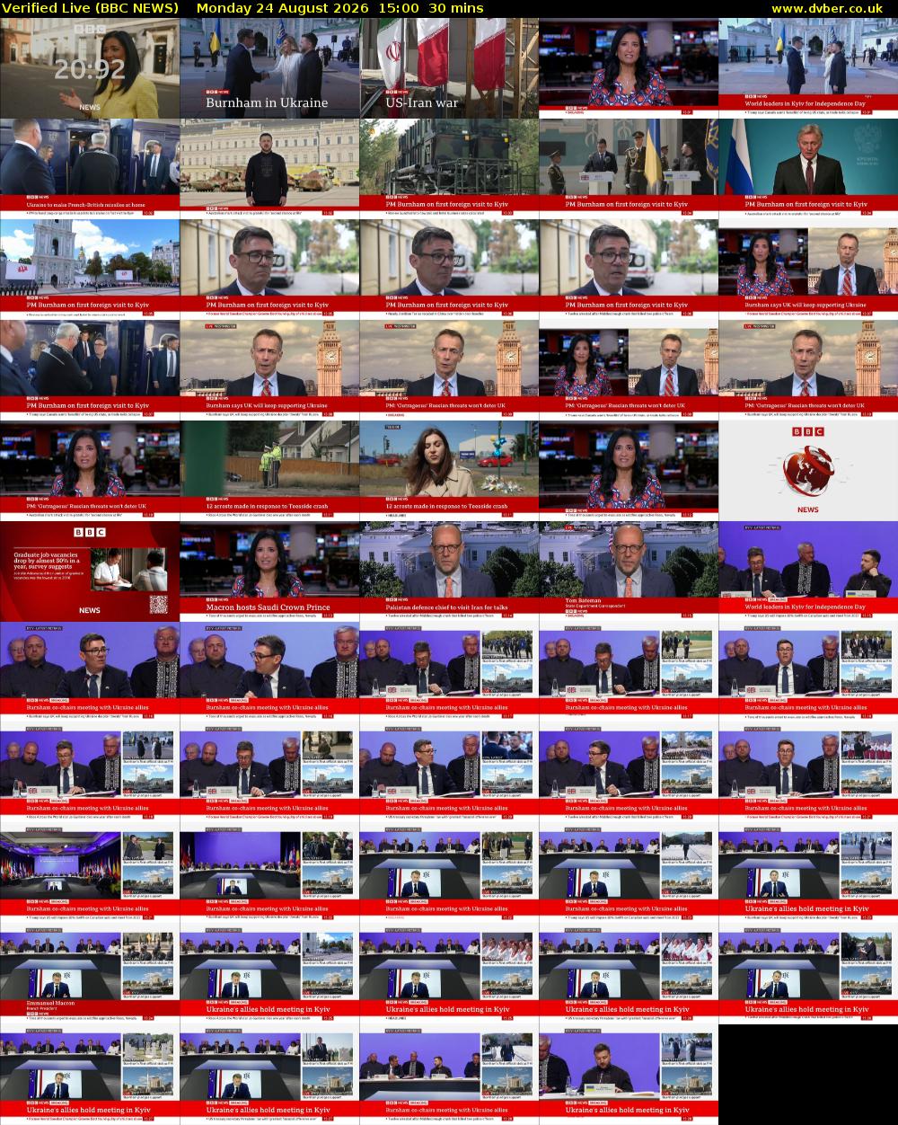 Verified Live (BBC NEWS) Monday 24 August 2026 15:00 - 15:30