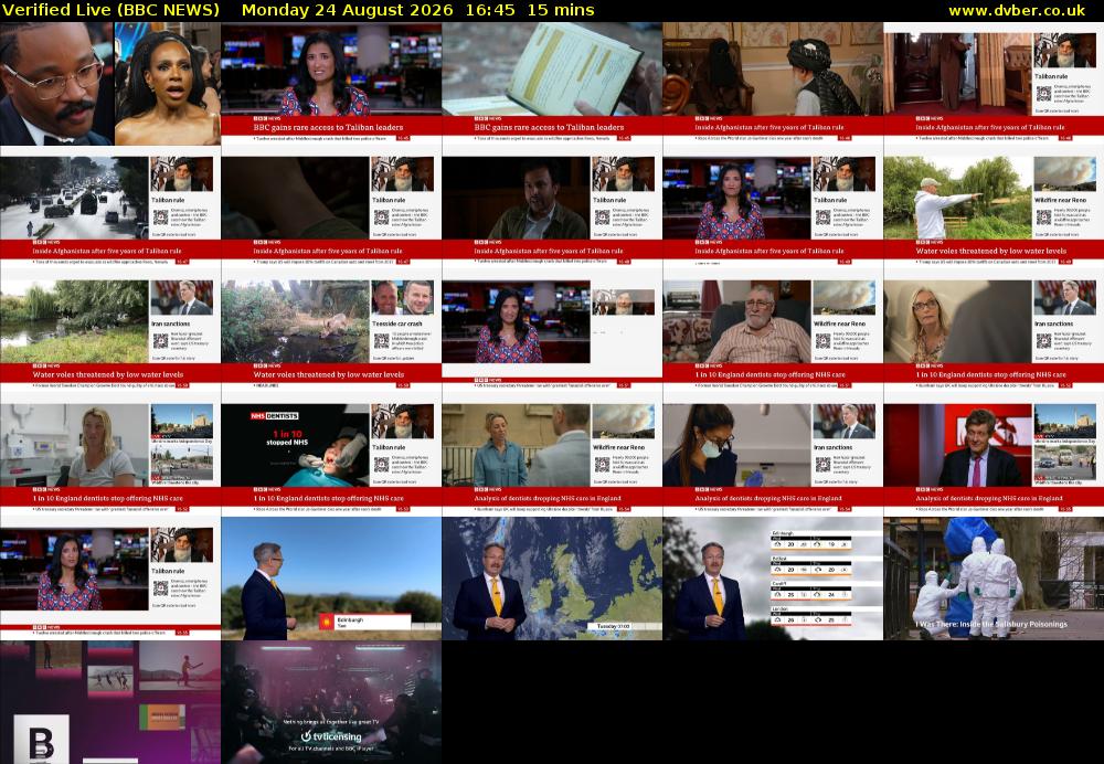 Verified Live (BBC NEWS) Monday 24 August 2026 16:45 - 17:00