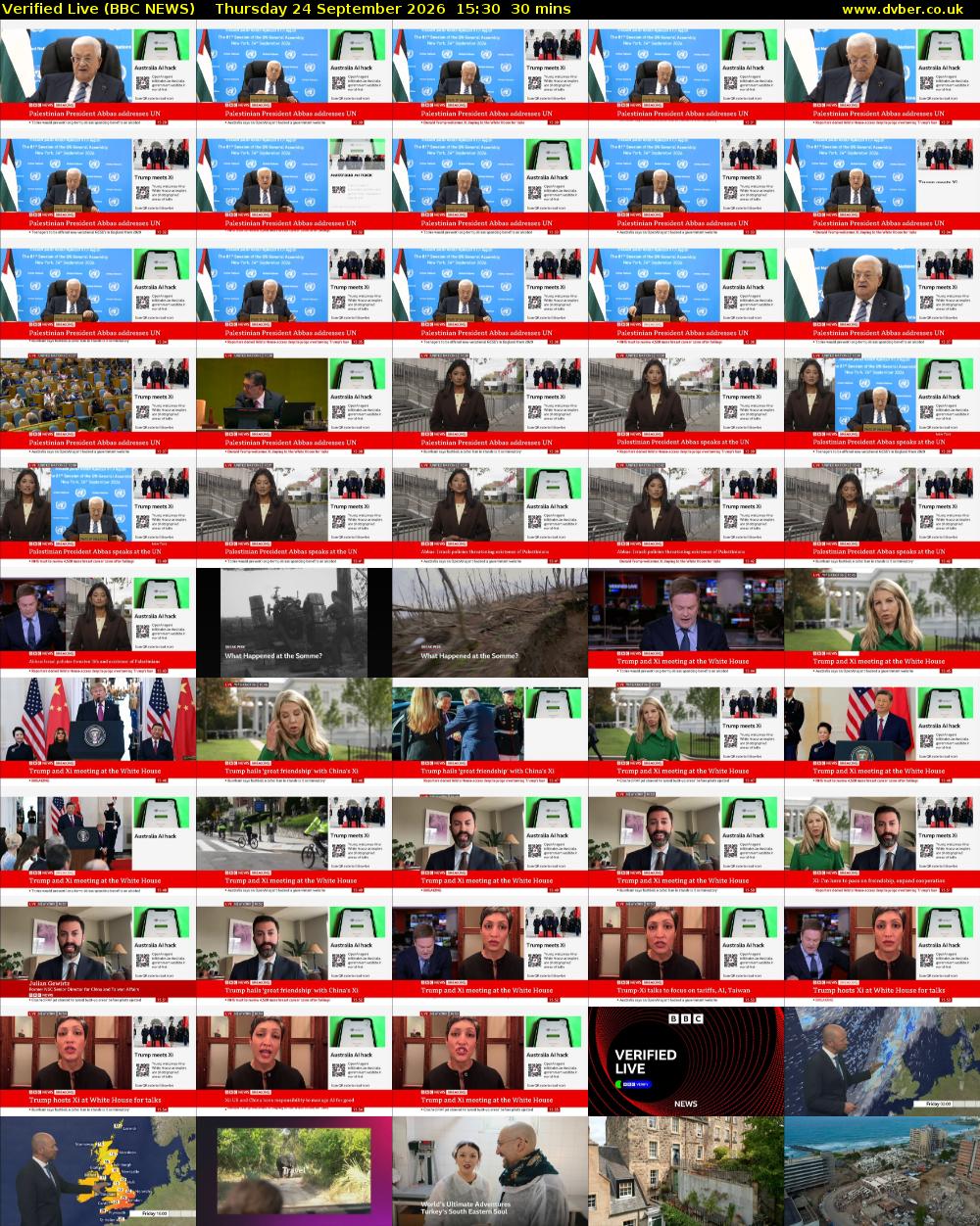 Verified Live (BBC NEWS) Thursday 24 September 2026 15:30 - 16:00