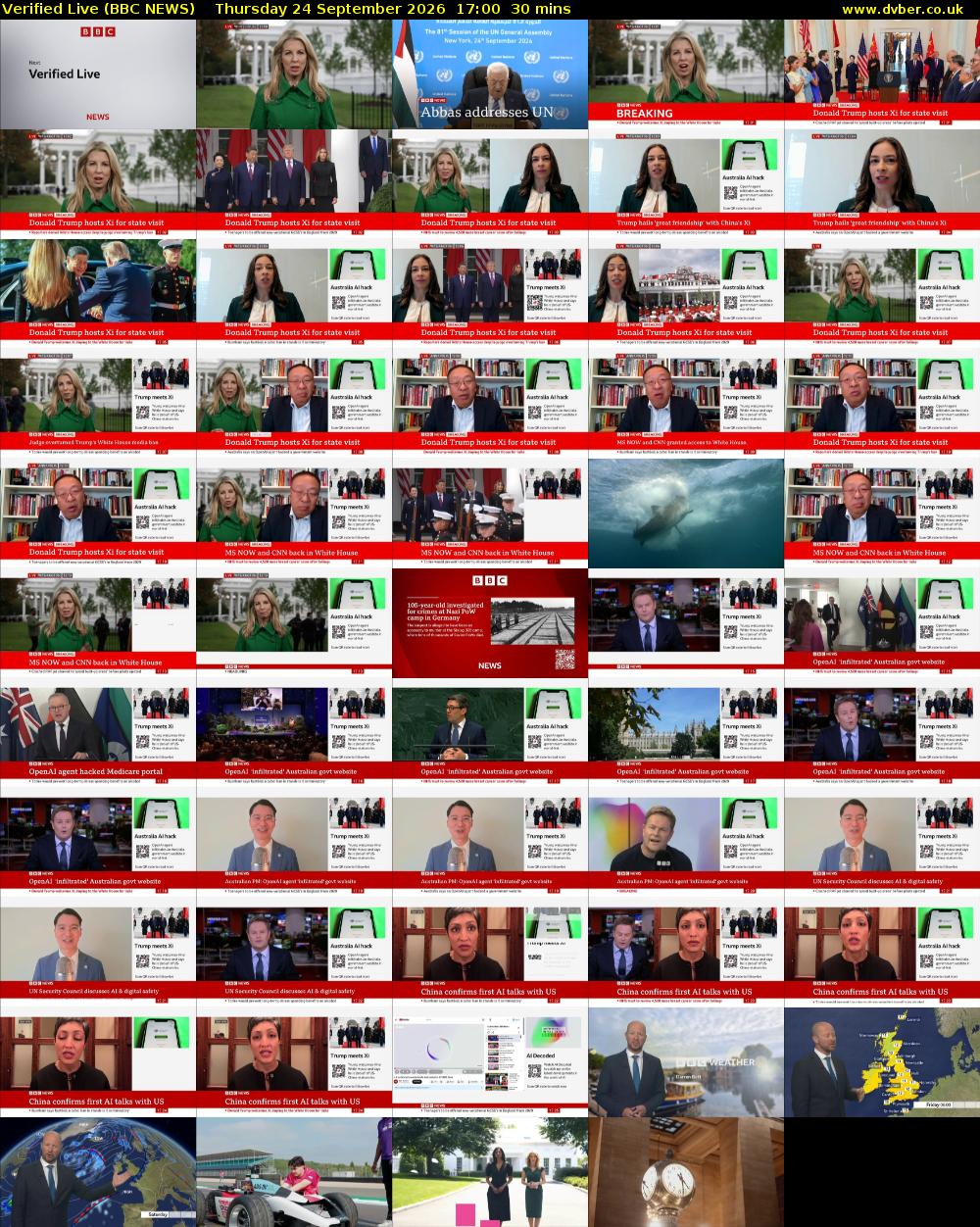 Verified Live (BBC NEWS) Thursday 24 September 2026 17:00 - 17:30