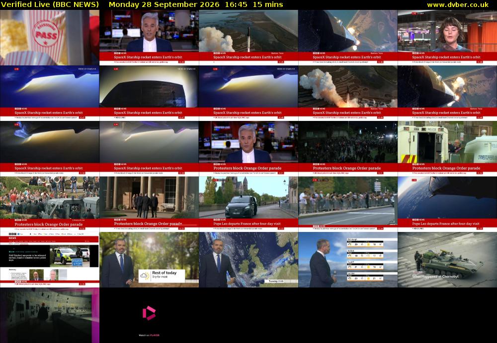 Verified Live (BBC NEWS) Monday 28 September 2026 16:45 - 17:00