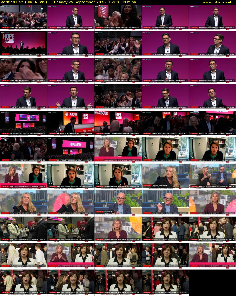 Verified Live (BBC NEWS) Tuesday 29 September 2026 15:00 - 15:30