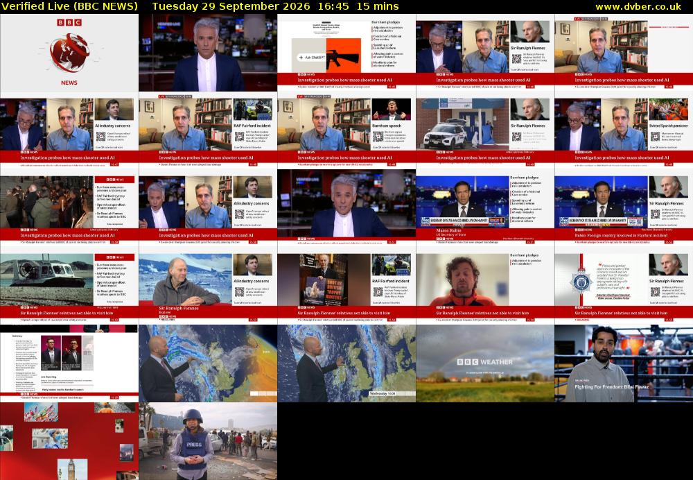 Verified Live (BBC NEWS) Tuesday 29 September 2026 16:45 - 17:00