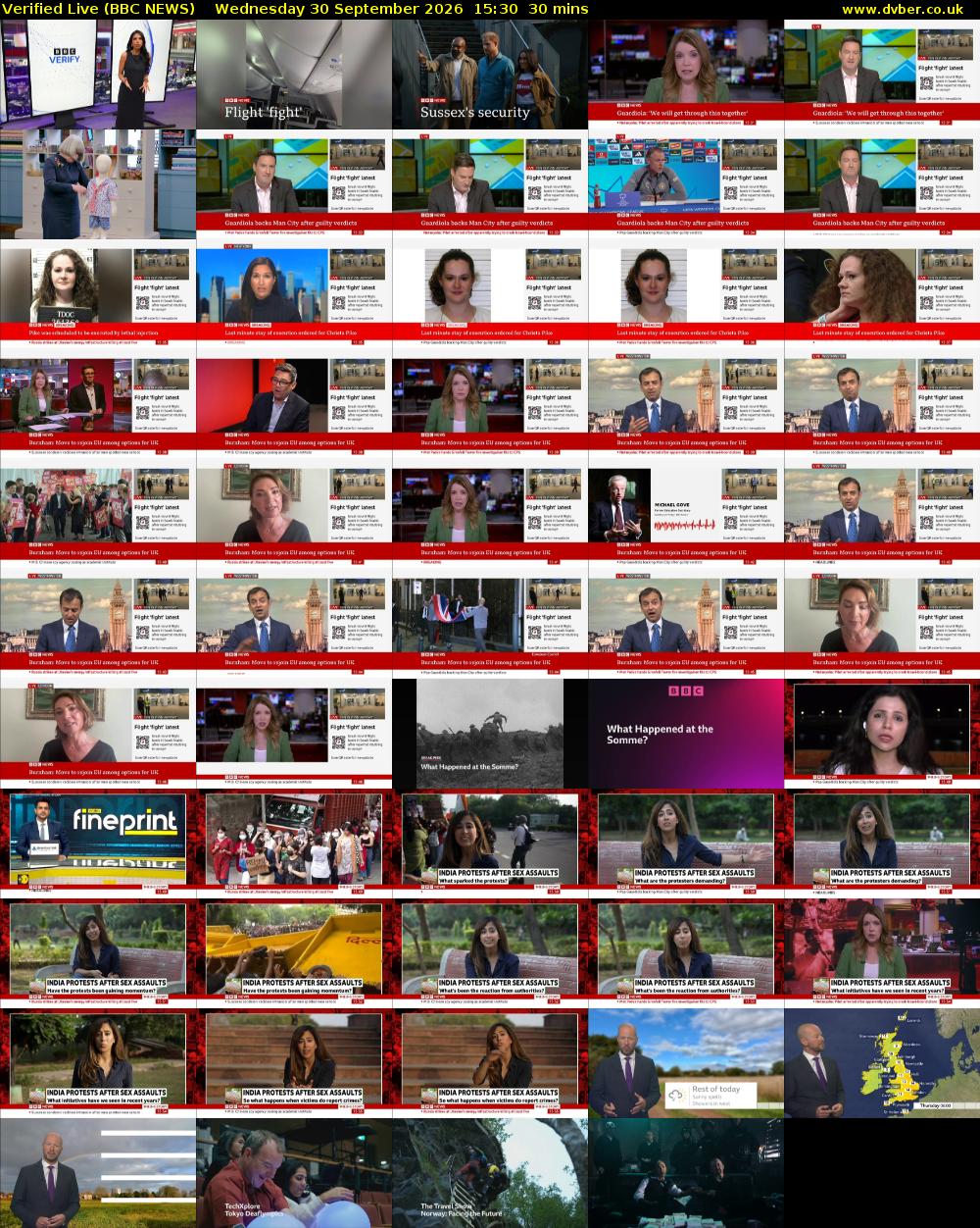 Verified Live (BBC NEWS) Wednesday 30 September 2026 15:30 - 16:00