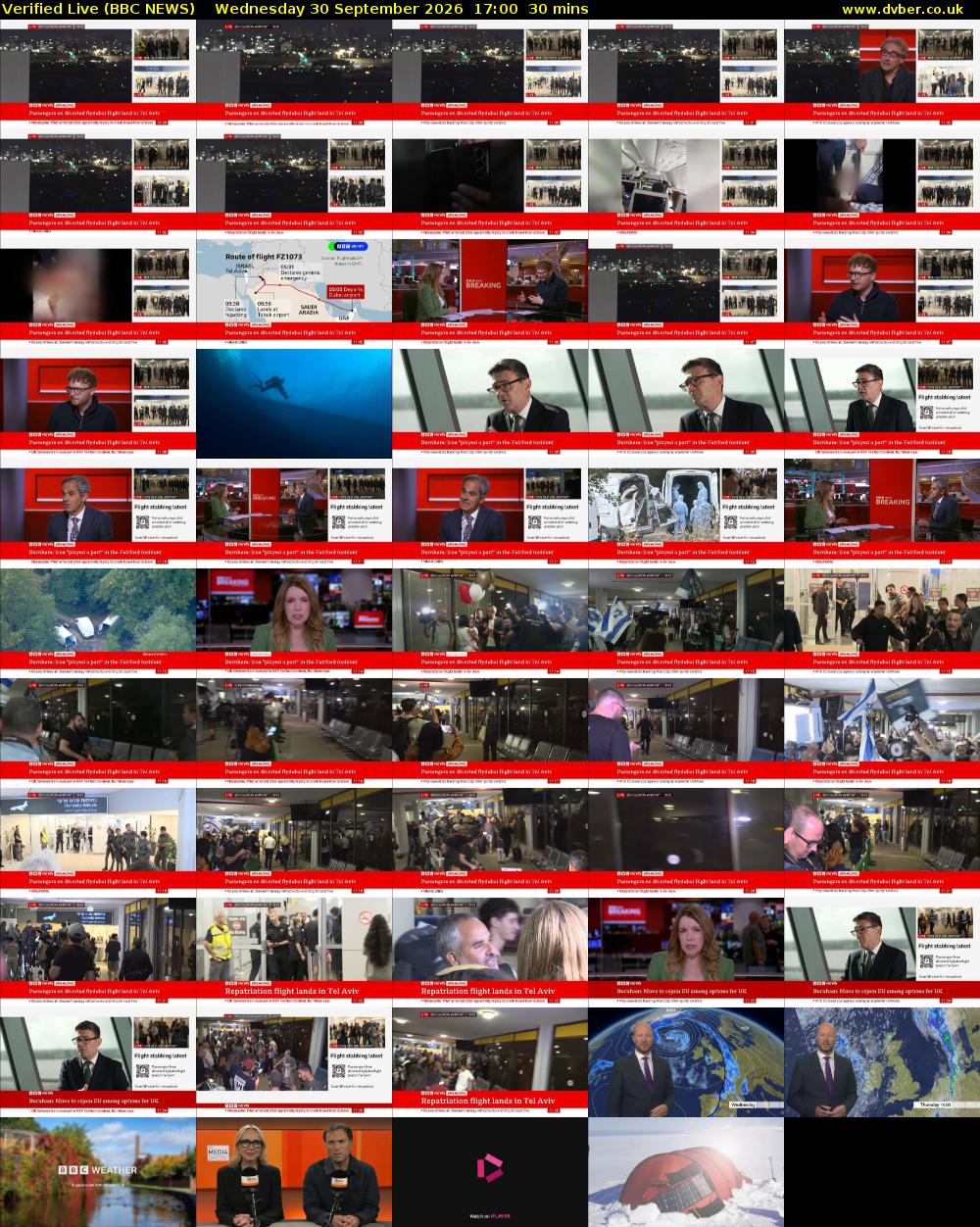 Verified Live (BBC NEWS) Wednesday 30 September 2026 17:00 - 17:30