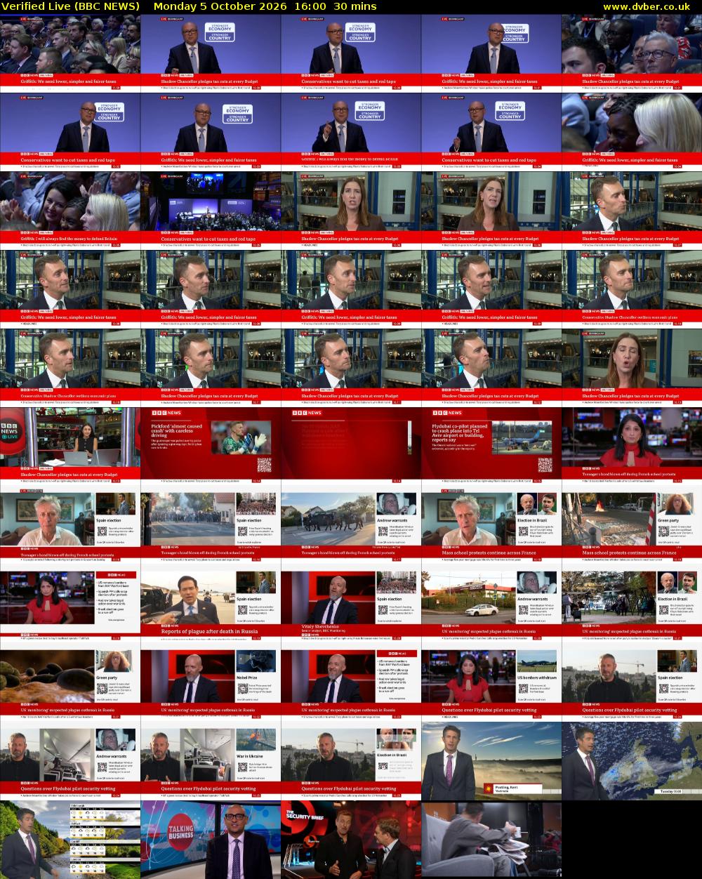 Verified Live (BBC NEWS) Monday 5 October 2026 16:00 - 16:30