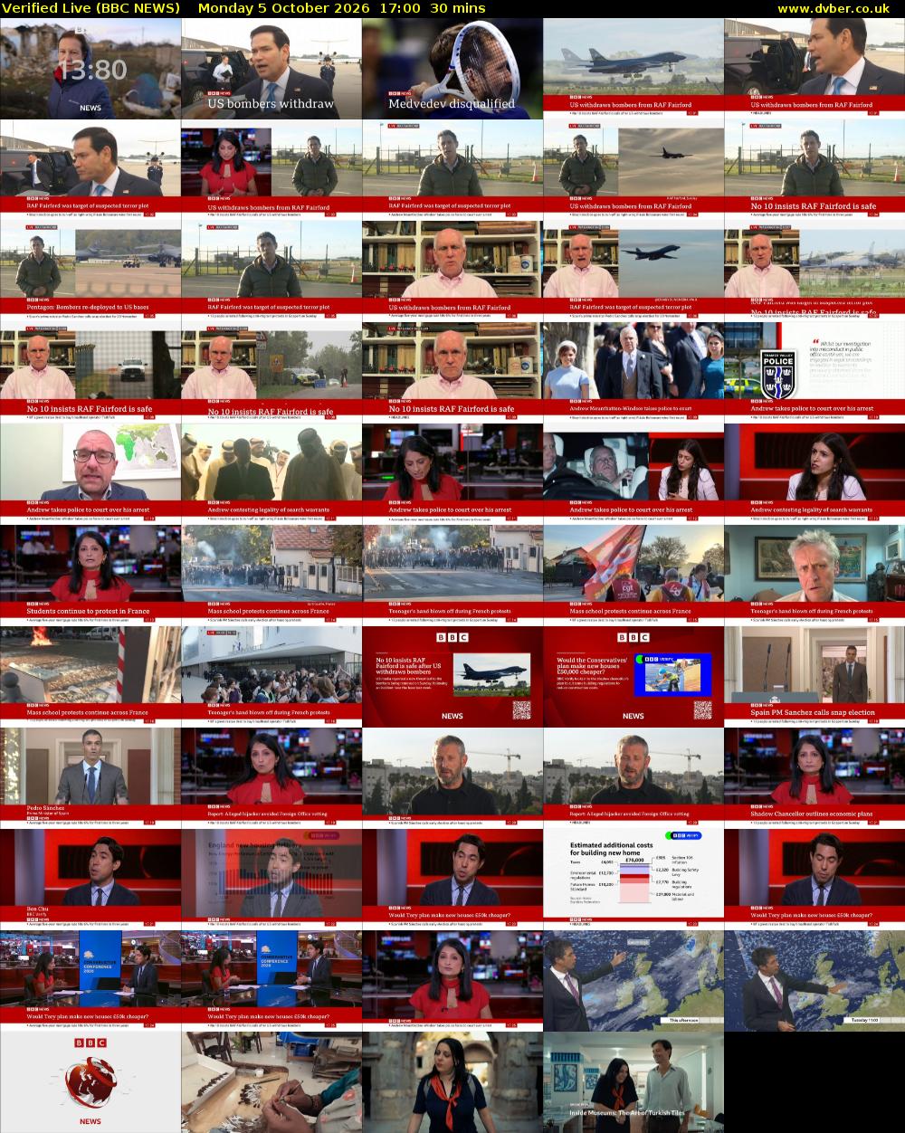 Verified Live (BBC NEWS) Monday 5 October 2026 17:00 - 17:30