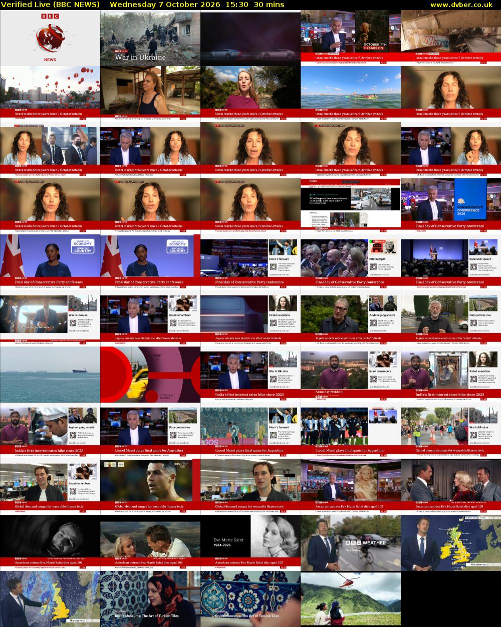 Verified Live (BBC NEWS) Wednesday 7 October 2026 15:30 - 16:00