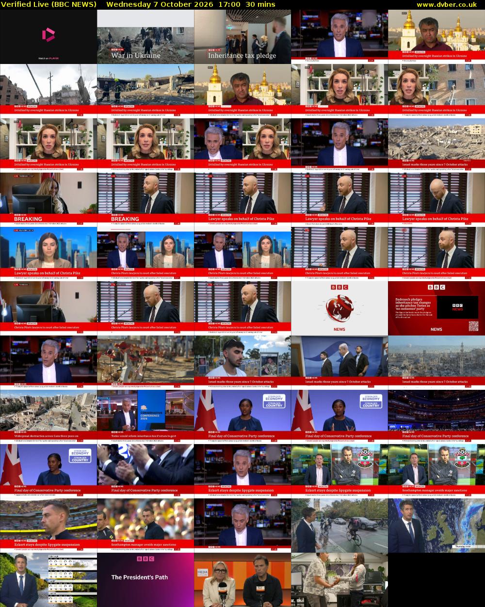 Verified Live (BBC NEWS) Wednesday 7 October 2026 17:00 - 17:30