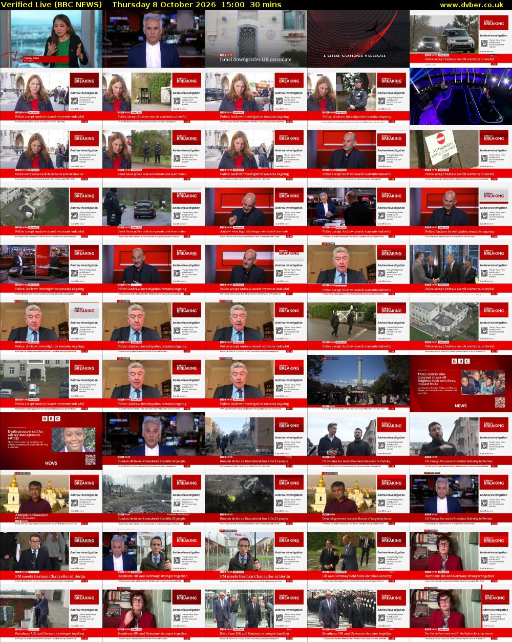 Verified Live (BBC NEWS) Thursday 8 October 2026 15:00 - 15:30