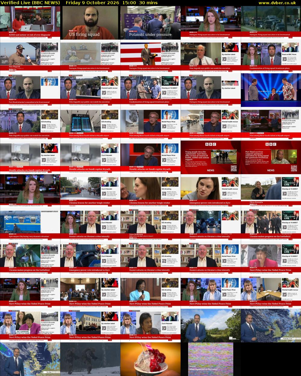 Verified Live (BBC NEWS) Friday 9 October 2026 15:00 - 15:30