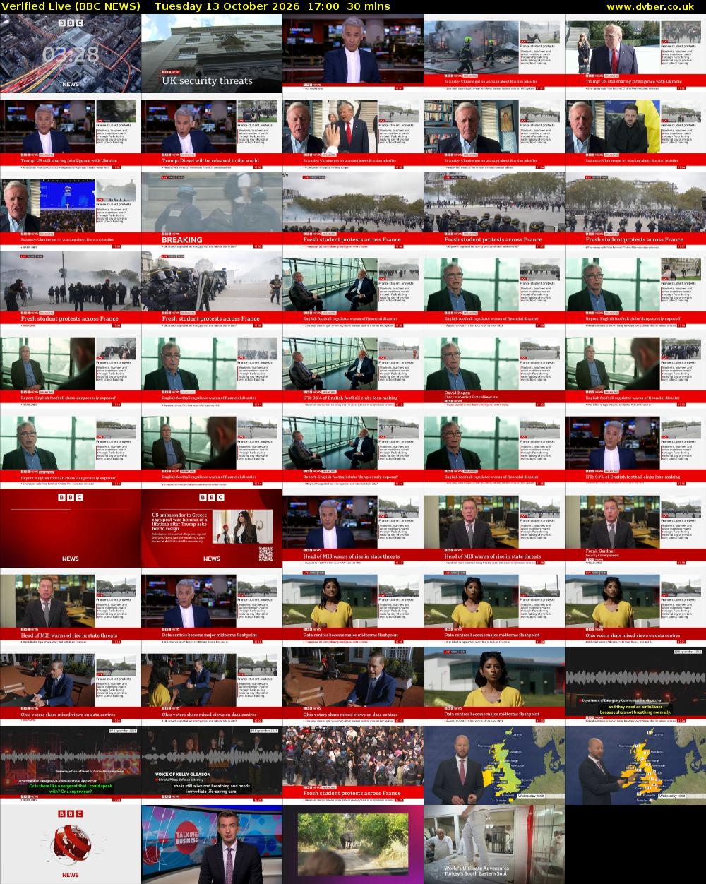 Verified Live (BBC NEWS) Tuesday 13 October 2026 17:00 - 17:30