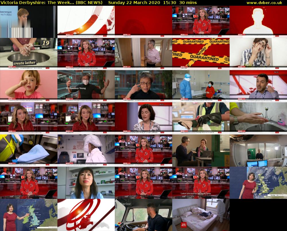 Victoria Derbyshire: The Week... (BBC NEWS) Sunday 22 March 2020 15:30 - 16:00